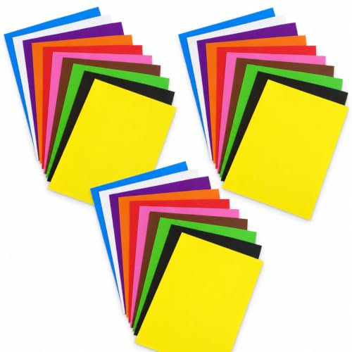 A4 Renkli Elişi Kağıdı – 10 Farklı Canlı Renk, Her Renkten 3 Adet – 21 x 29,7 cm 80 g – Kesme, Katlama, Hobi, Okul ve Sanat Etkinlikleri için, 30 Adet