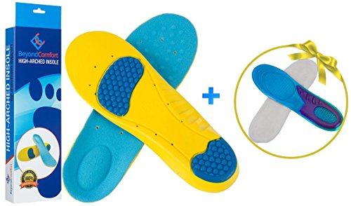 BeyondComfort Full Length Orthotic Shoe Insoles with Inside Massaging Gel Work