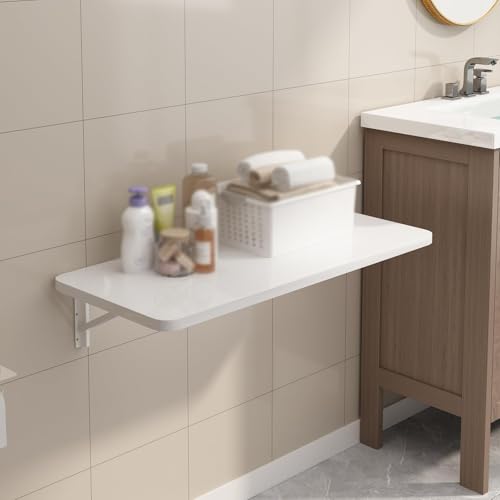 Table pliante murale avec etagere integree pour optimiser votre cuisine - 3
