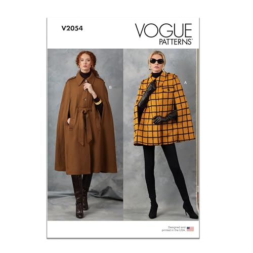 Vogue Patterns Paper Pattern V2054A Capes et ceinture pour femme