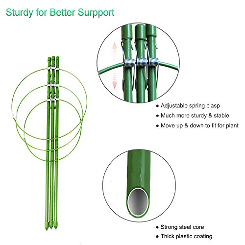 image for Mimeela 4 Pack Garden Plant Support Tomato Cage, Upgrade 18