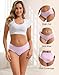 INNERSY Women's Underwear Cotton Modal High Cut Hipster Panties Moisture Wicking Briefs 5-Pack(Large, Dreamy Hues)