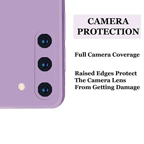 Image of A rtistque Liquid TPU Silicone Matte Shockproof Flexible with Camera Protection Soft Back Cover Case for Samsung Galaxy Note 10 - Purple