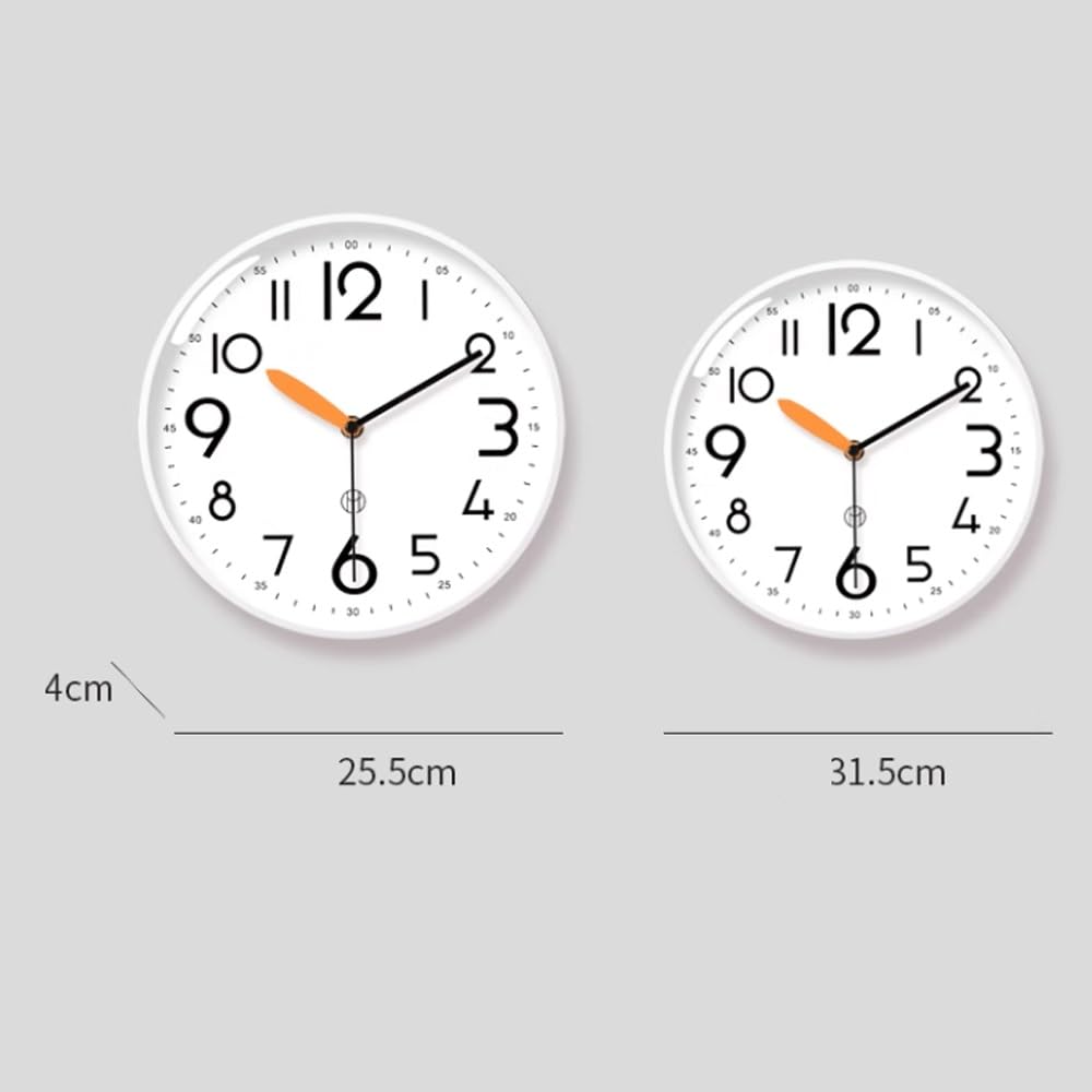 Tempo Orologio da parete semplice e silenzioso for il soggiorno di casa(Purple,Piccolo)