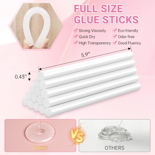 THINKLEARN Hot Glue Gun Full Size, 60/100W Dual Power Glue Gun with 15 Glue Sticks(7/16''), Heavy Duty Large Glue Gun Kit, Hot Glue Gun and Sticks Set for Crafts, Arts, DIY and Home Repairs - Image 4