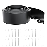 Landscape Edging 4 Inch Tall 20FT with 30Pcs Metal Spikes, Plastic Garden Edging Border Landscape Edging Border Lawn Edging for Landscaping, Flower Bed, Yard