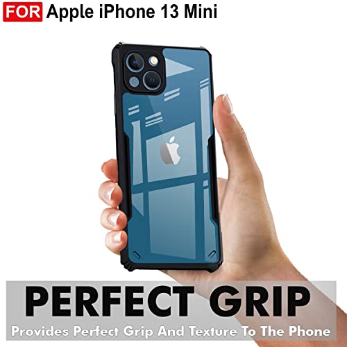 Image of Zapcase Back Case Cover for iPhone 13 Mini | Compatible for iPhone 13 Mini Back Case Cover | 360 Degree Back Cover Case | Clear Case with Camera Protection |(TPU + PC | Matte Black)