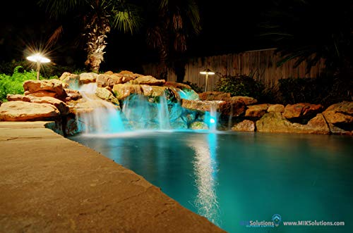 MIK Solutions Underwater Light 172 Solid Brass Pond Light Submersible Waterfall Pool Fountain Light for Beautiful Bright Long Lasting Home Garden Patio Pool Area Lighting (No Bulb)