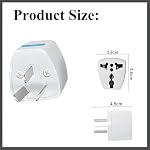 Canada vers l'Australie, la Chine, Adaptateur de prise de voyage Nouvelle-Zélande (Type I), 3 En cours 3 Adaptateur de socket universel pour les touristes internationaux CN/AU Adaptateur de prise(4 Boîte)