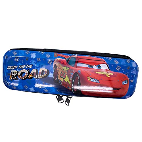 Estojo Metal Azul Carros Relâmpago Mcqueen 6x3.5x19cm - Disney