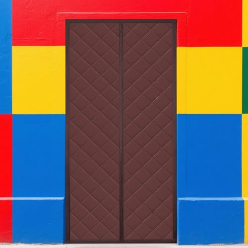 Rideau Thermique Magnétique Isolant Coupe-Vent Insonorisant Brun - 2