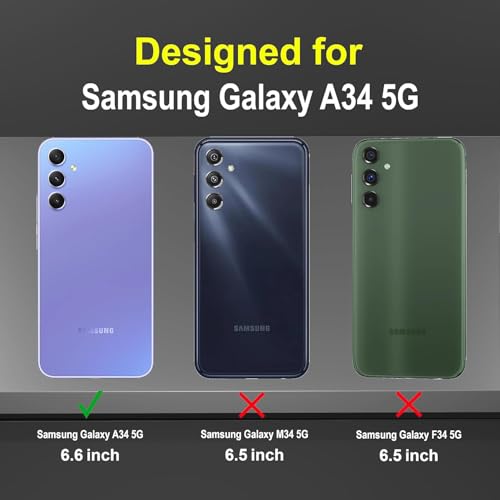 Image of NDCOM for Samsung A34 5G Back Cover - Durable & Sleek A34 5G Samsung Back Cover with Perfect Fit, Light Weight, Easy To Apply & Great Grip Anti Slip - Black