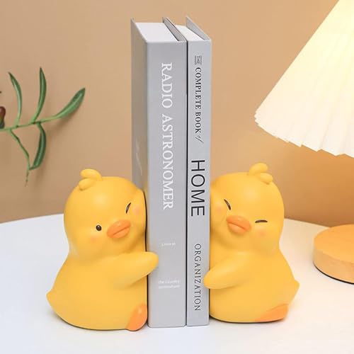 Sujetalibros de pato de resina decorativo y tapón de estantería infantil 8