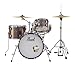 Pearl Roadshow Drum Set 4-Piece Complete Kit with Cymbals and Stands, Bronze Metallic (RS584C/C707)
