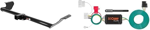 CURT 13068 - Enganche de remolque clase 3, receptor de 2 pulgadas, se adapta a Honda Odyssey, recubrimiento en polvo negro brillante y arnés de