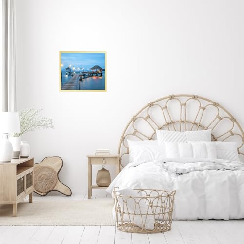 Image of JCJMY 16x18 Picture Frame Gold for Poster Photo Picture, Horizontal and Vertical Formats for Wall Hanging, 16 x 18 Wall Gallery Poster Photo Frame for 16 by 18 Photos Posters, Gold