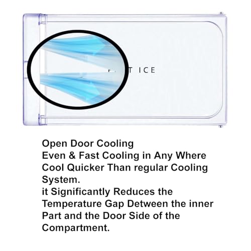 Image of Freezer Door /Refrigerator Compatible for Whirlpool Single door Gen-y | Transparent (Round Lock) Match (Size 36x18.8CM) Replacement Parts