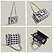 ModaBay Checkered Crossbody Bag for Women, Cute Black & White Woven Shoulder Bag Small Lightweight Trendy Cross Body Purse Handbag
