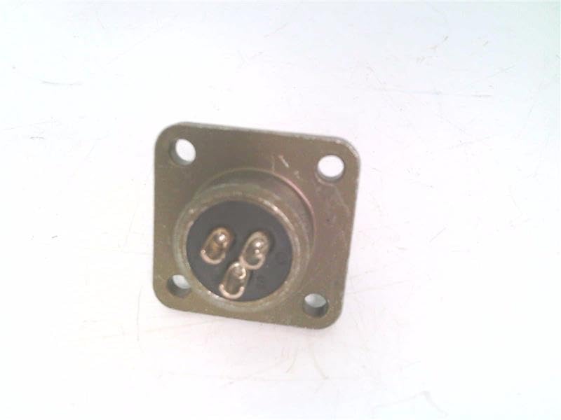 AMPHENOL 10-190211-03P Conn Cylindrical Circular PIN 3 POS Solder Cup ST Box Mount 3 Terminal 1 Port