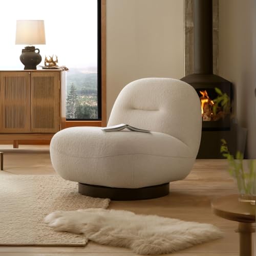 Kingsman Furnitures Otis Swivel Accent Chair 360 Degree Rotating ...