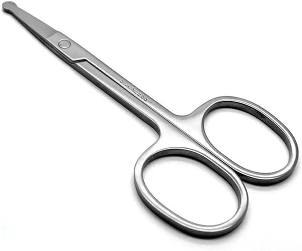 Scissors For Facial Hair Men Women Scissors Nose Scissors Stainless Steel Mustache Mustache Trimmer For Cutting Fine Hair