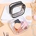 VALICLUD 2 Pcs Clear Pvc Makeup Bags with Zipper, Small Transparent Cosmetic Bags for Travel Essentials, Mini Makeup Organizer Pouches for Toiletries and Accessories