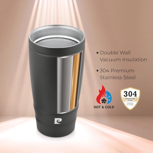 Image of Pierre Cardin Milord Premium Gift Set - Matt Black Vacuum Insulated 500ml Mug & Elegant Venue Ball Pen | Luxury Corporate Gifting Combo