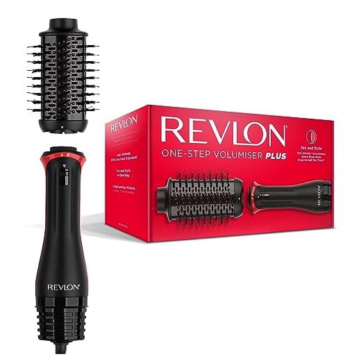 Revlon One-Step Plus Voluminizador, cabezal desmontable, cilindro de titanio y cerámica, cerdas mixtas con púas de carbón activado, tourmaline ionic technology, RVDR5298UK
