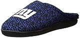 NFL New York Giants Men's Poly Knit Cup Sole Slipper, Team Color, Large (11-12)