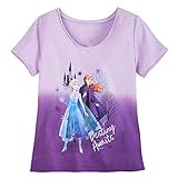 Disney Anna and Elsa T-Shirt for Girls – Frozen II- Size M (7/8) Multi
