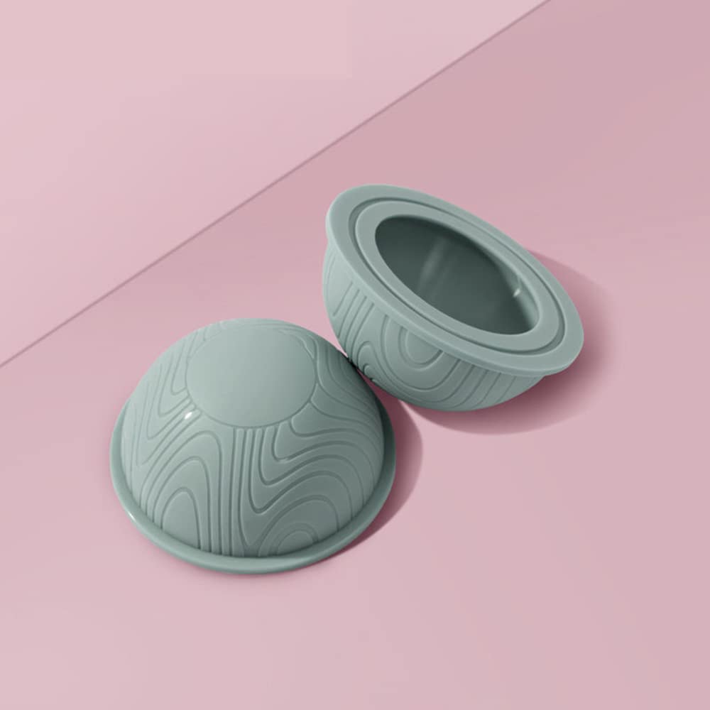 1Par De Pelotas De Masaje para Yoga Relajación Muscular Alivio del Dolor Pelota De Fascia Portátil Copa Anticelulítica De Silicona Ventosas De Masaje Al Vacío