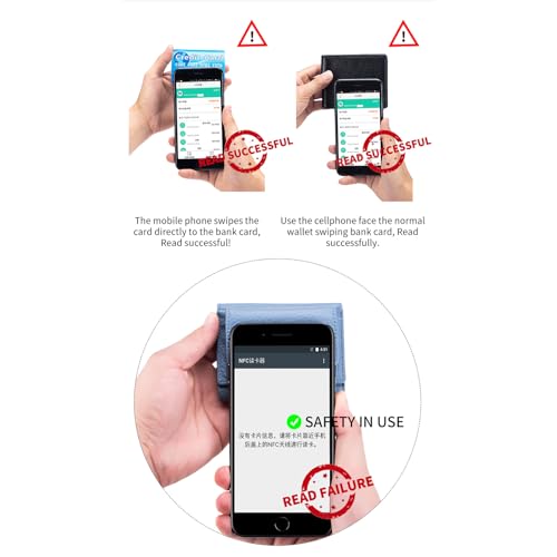 Genuine Leather RFID Blocking Wallet Slim Anti-Credit Card Fraud Card Holder Organizer Folding Purse for Women and Men3