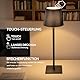 Xiake 2 Stück Dimmbare LED Akku Tischlampe,Dimmbar 2700K-6000K,IP54 Wasserdicht,3 Farbtemperatur Nachttischlampe für Nachttisch Schreibtisch Outdoor Esstisch Wohnzimmer,Balkon,Garten,Terrasse,Schwarz