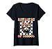 Womens Funny Cat Happy Last Day End Of School Graduation V-Neck T-Shirt