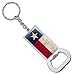 GRAPHICS & MORE Rustic Texas State Flag Distressed USA Keychain Rectangle Chrome Plated Metal Bottle Cap Opener