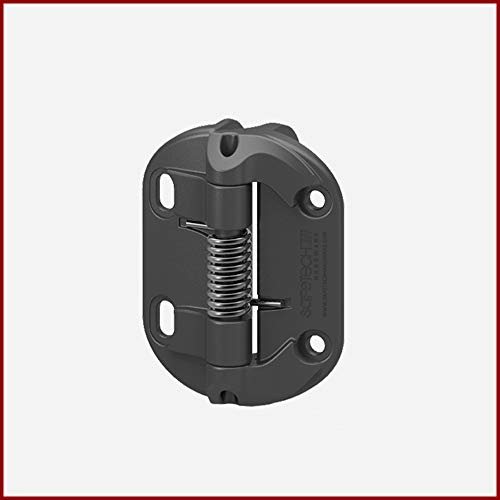 Safetech Mega Pack - Metal Gate Latch Ml4 + Polymer Self-Closing Gate Hinges Shf-90L Non-Corrosive Gate Hinges With Stainless-Steel Spring | Easiest To Install | For: Metal, Wood, Pvc #TOP5