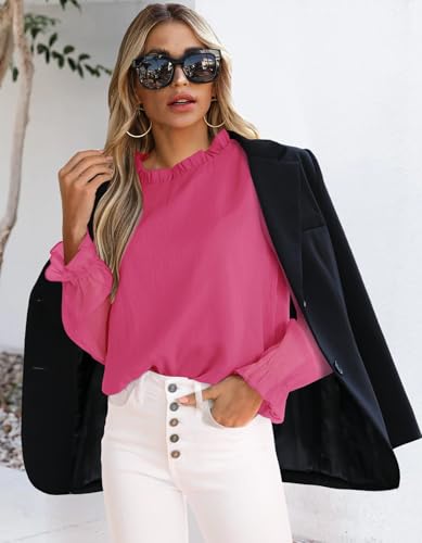 Image of Aifer Womens Blouses Dressy Casual Business Work Shirts Mock Neck Tops