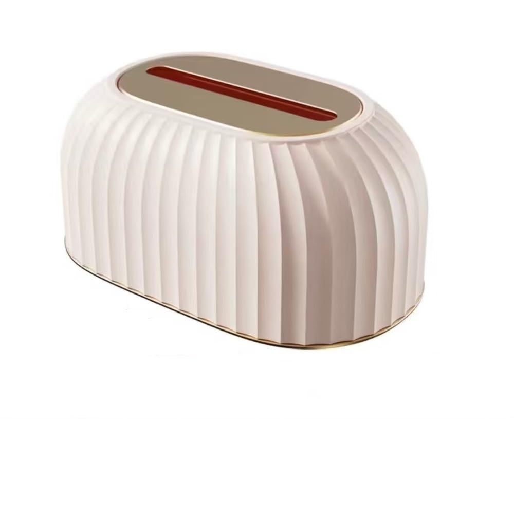 Tissue Case Paper Towel Dispenser Pure Color Vertical Home Living Room Toilet Desktop Tissue Dispenser(White)