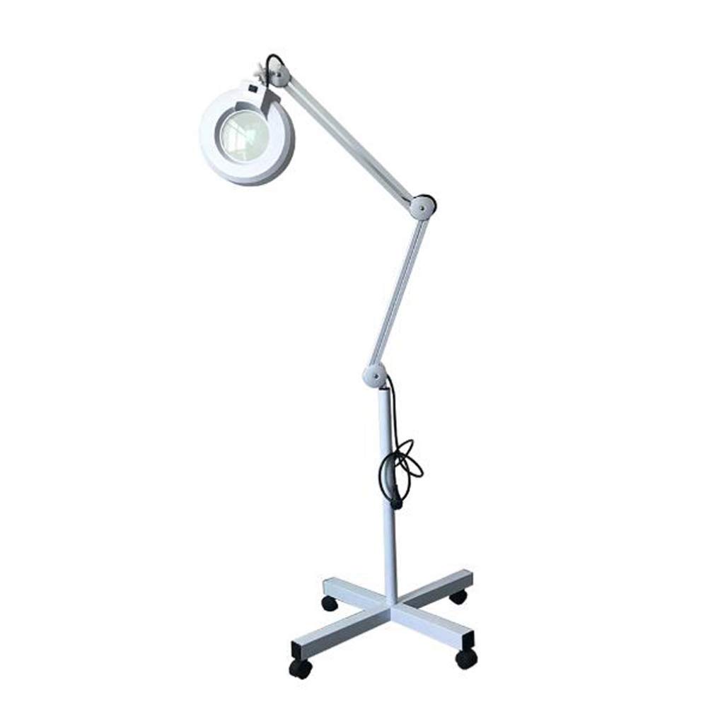 SaryEdge 5X/8X Magnifier Lamp,127mm Floor Lamp,Magnifying Glass,Foldable Swivel,Height Adjustable for Beauty Manicure Equipment a/8X Interesting,