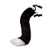 JUNBOON Faux Fur Fox Tail for Unisex Adult Children Cosplay Costume Halloween Party (BW)