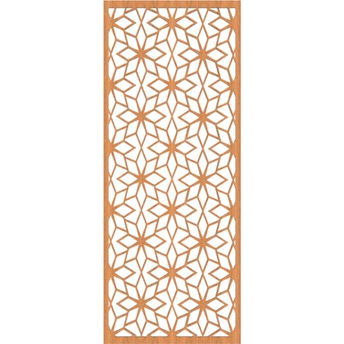 Image of 15 3 /8 inchW x 39 3 /8 inchH x 1 /4 inchT Lake Decorative Fretwork Wood Wall Panels, Cherry