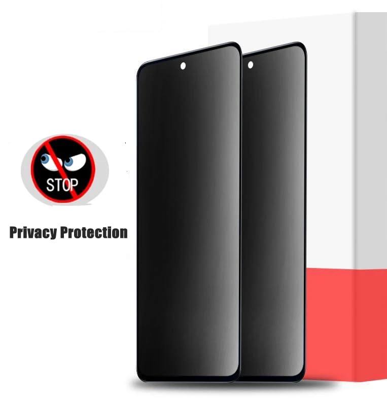 Image of MOBIKTC Compatible with Xiaomi Redmi Note 13 5G Privacy Screen Protector Anti Spy Private Tempered Glass Anti-Scratch Case Friendly [Black]