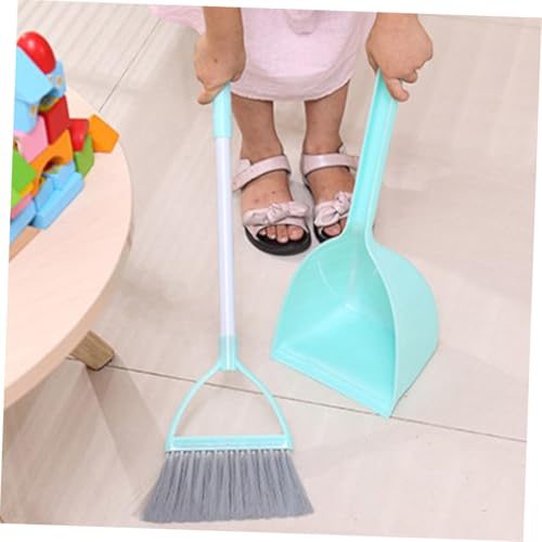 DECORNIJIA Mini Besen und Kehrblech Set Hellgrün Kleines Reinigungsset für Hausarbeit Pädagogisches für Rollenspiele und Eltern Junge Mädchen aktivitäten Leicht zu Handhaben Reinigung – Bild 6