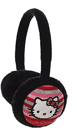 Cache oreilles enfant fille Hello kitty Rose et Noir Taille unique (Noir)