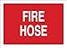 Brady 73434 Premium Fiberglass Fire Sign, 10" X 14", Legend "Fire Hose"