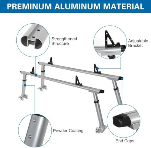 Image of Non-Drilling Aluminum Truck Rack, Width and Height Extendable
