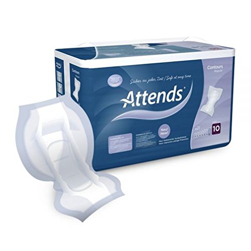 Contours Regular 10 Attends protections anatomiques absorbantes lot de 21