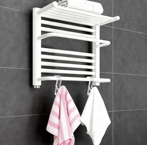 anyuan boy 10 Stück Haken für Rundheizkörper, Handtuchhalter Heizkörper Handtuchhaken Transparent Haken Heizung Badheizkörper für alle Standard Heizkörper
