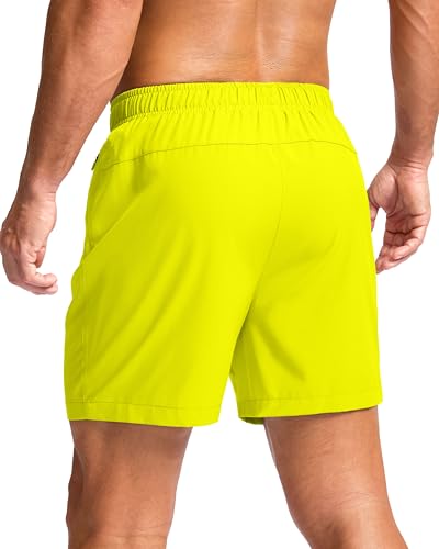 Image of G Gradual Men's Athletic Running Shorts with Zipper Pockets Quick Dry 7 inch / 5 inch / 9 inch Workout Gym Shorts for Basketball Hiking