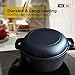 ME JO 6qt Cast Iron Dutch Oven with Multi-Functional Cast Iron Skillet Lid – Heavy-Duty Casserole Dish with Lid for Bread Making, Roasting to Frying | 4.8L Capacity | Pre-Seasoned, Hob and Oven Safe